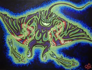 Manta Ray & Remora Fish 12